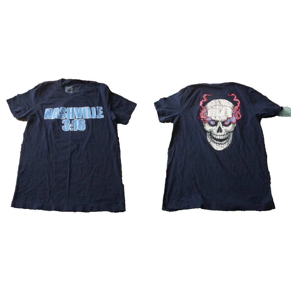 WWE Stone Cold Nashville 3:16 Skull Tee Shirt - Medium
